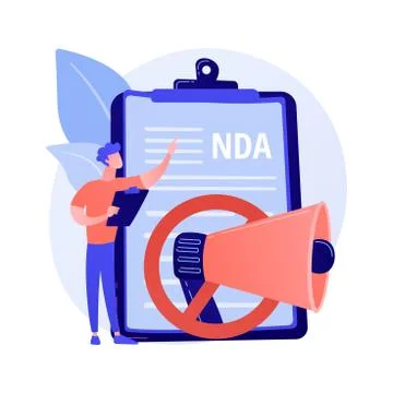 Non disclosure agreement vector concept metaphor Stock Illustration