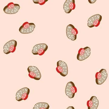Non fingerprint isometric icon seamless pattern Stock Illustration