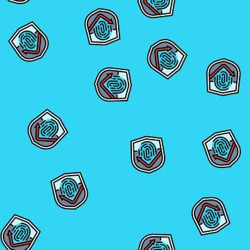 Non fingerprint vector seamless pattern Illustrazione stock