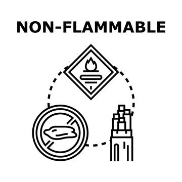 Non flammable cables safety concept vector illustration イラスト素材