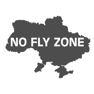 Non-flying zone on the background of the map of Ukraine. No war. Stock Illustration