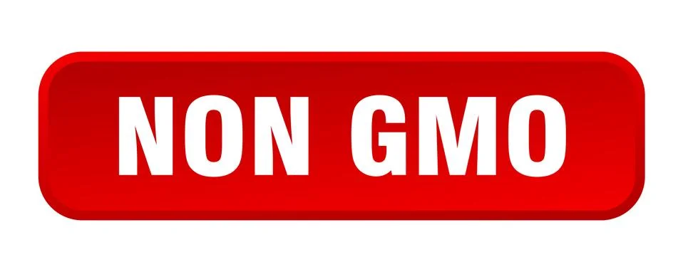 Non gmo button. non gmo square 3d push button 스톡 일러스트