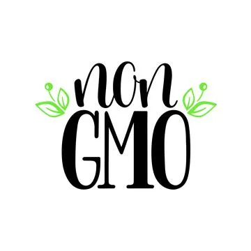 Non GMO calligraphy Stock Illustration