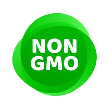 Non GMO icon. Vector green GMO free logo sign Illustrazione stock