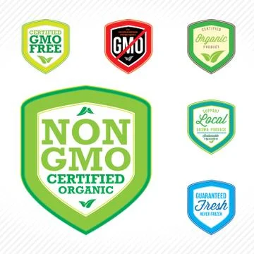 Non gmo labels Stock Illustration