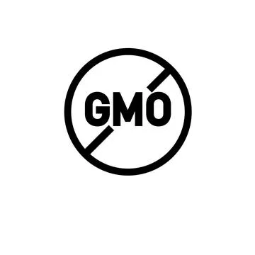 Non Gmo, Organic Solid Flat Vector Icon Isolated on White Background Stock Illustration