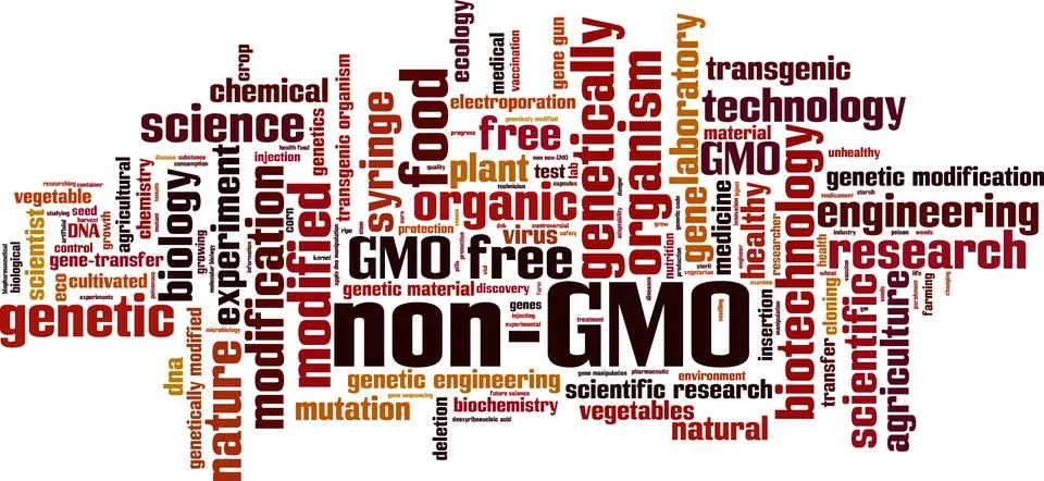 Non-GMO word cloud Stock Illustration