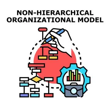 Non hierarchical organizational model vector concept Stock Illustration