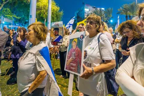 Non-Independence hostage support assembly, Kiryat Bialik Stock Photos