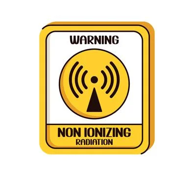 Non ionizing rectangular symbol. Hand draw, vector flat illustration. Stock Illustration