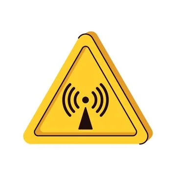 Non ionizing triangle symbol. Hand draw, vector flat illustration. Stock Illustration