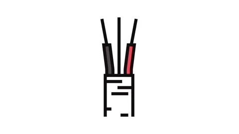 Non metallic sheathed wire cable color icon animation Stock Footage 326100528