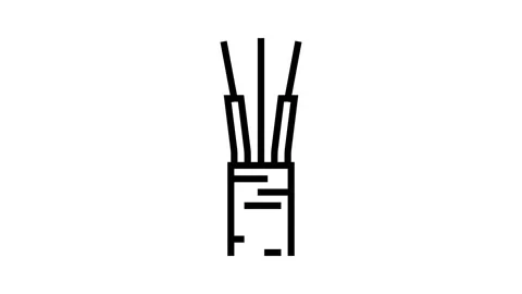 Non metallic sheathed wire cable line icon animation Stock Footage 326136800