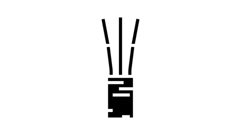 Non metallic sheathed wire cable glyph icon animation Stock Footage 326158416