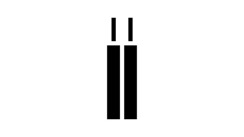 Non metallic sheathed wire cable glyph icon animation Stock Footage 326746629