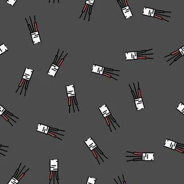 Non metallic sheathed wire cable vector seamless pattern Stock Illustration