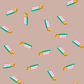 Non metallic sheathed wire cable isometric icon seamless pattern Stock Illustration