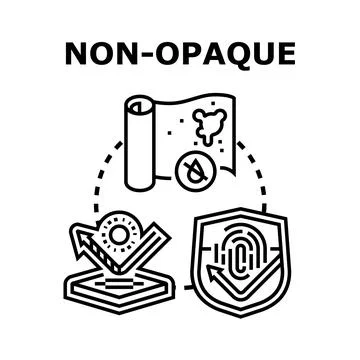 Non opaque concept with protection and transparency Stock Illustration