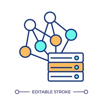 Non parametric statistical analysis RGB color icon イラスト素材