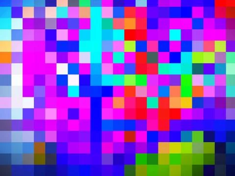 A non-peril flashy pattern of geometric illustration of colorful squares Stock Illustration