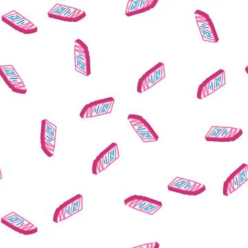 Non-standard booklet isometric icon seamless pattern sign Stock Illustration