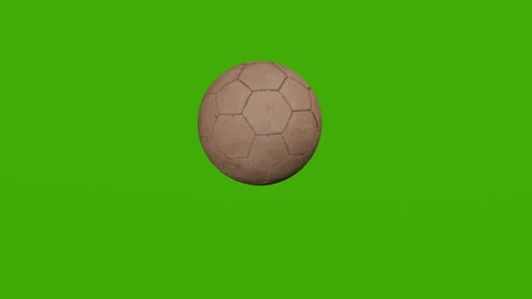 A non-standard brown green ball is spinning on a green screen Stock Footage 280272573