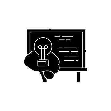 Non-standard school programs olor line icon. Children learning. Illustrazione stock