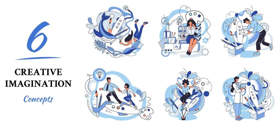 Non standart solution metaphor. Finding decisionss, problem solving. Teamwork Stock Illustration