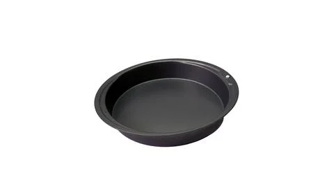 Non stick Round Baking Pan Isolated on White Background Stock Photos
