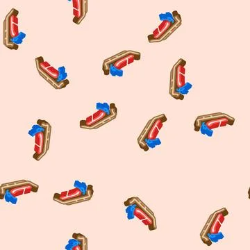 Non sticky surface isometric icon seamless pattern Stock Illustration