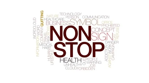 Non stop animated word cloud, text design animation. Kinetic typography. Stock Footage 71507710