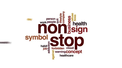 Non stop animated word cloud, text design animation. Stock Footage 72017897