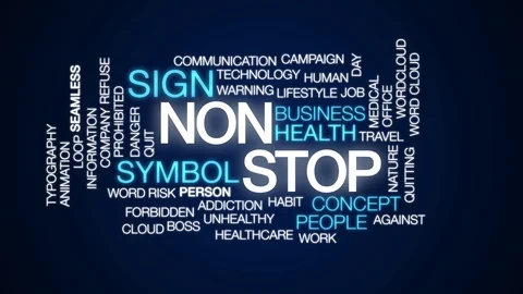 Non stop animated word cloud. Kinetic typography Stock Footage 107168116