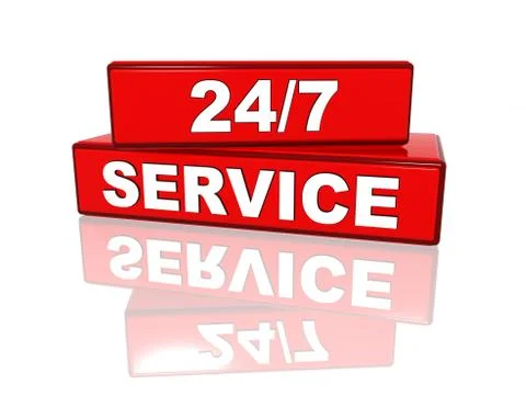 Non-stop service Illustrazione stock