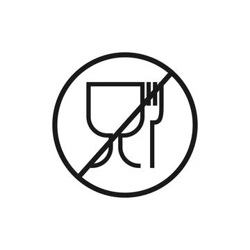 Non-toxic material vector sign. Food unsafe icon. Unsafe plastic symbol Stock Illustration
