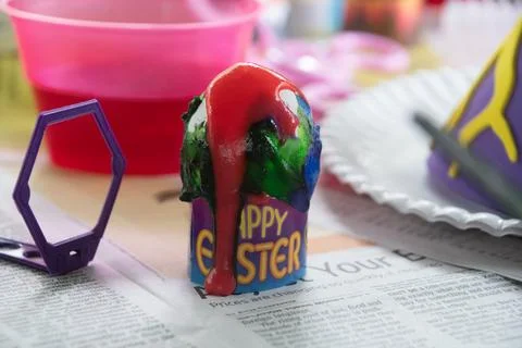 Non-Traditional Easter Egg Dying Stock Photos