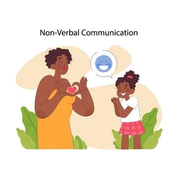 Non-verbal communication concept. Flat vector illustration イラスト素材