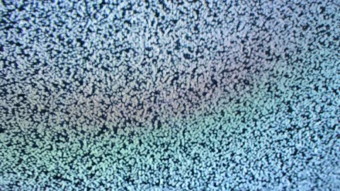 Non-working TV with noise on the screen. Stock Footage 219772134