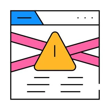 Non-working web site icon color illustration 스톡 일러스트