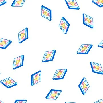 Non-working web site isometric icon seamless pattern イラスト素材