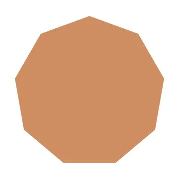 Nonagon geometric shape element symbol for preschool education for kids math Stock Illustration