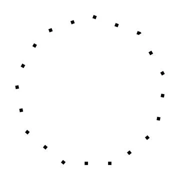 Nonagon shape dotted symbol vector icon for creative graphic design ui element Stock Illustration