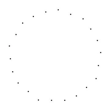Nonagon symbol dotted shape vector icon for creative graphic design ui element 스톡 일러스트