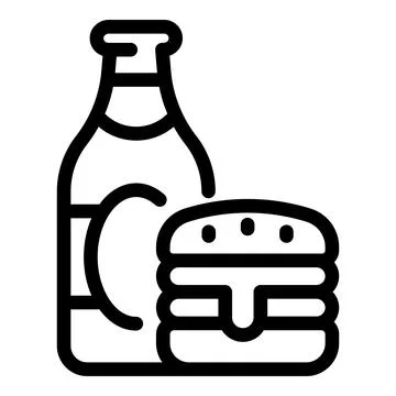 Nonalcoholic beer icon outline vector. Beverage bottle Stock Illustration