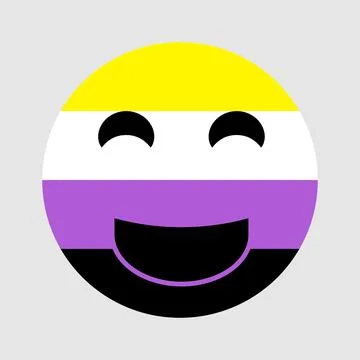 Nonbinary emoji vector icon on white background Stock Illustration