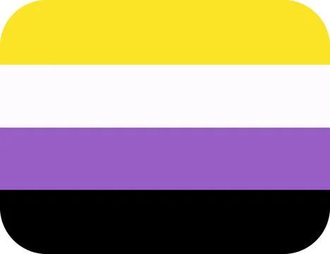 Nonbinary Lgbt Pride Flag Rounded Icon Иллюстрация