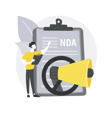 Nondisclosure agreement abstract concept vector illustration. Stock Illustration
