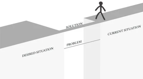 None eps 10 vector. illustration of  problem solution concept. Illustrazione stock
