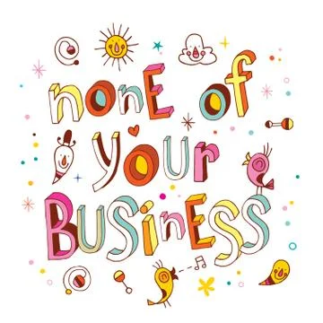 None of your business Stock-Illustration