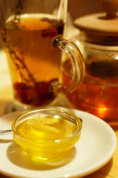 Нoney and tea Stock Photos